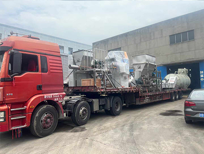 蘭州20型閃蒸豆渣烘干項目完成組裝試運行